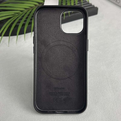 Шкіряний чохол Leather Case (AAA) with MagSafe and Animation для Apple iPhone 16 Pro Max (6.9") Black Шкіряний чохол Leather Case (AAA) with MagSafe and Animation для Apple iPhone 16 Pro Max (6.9") Black
