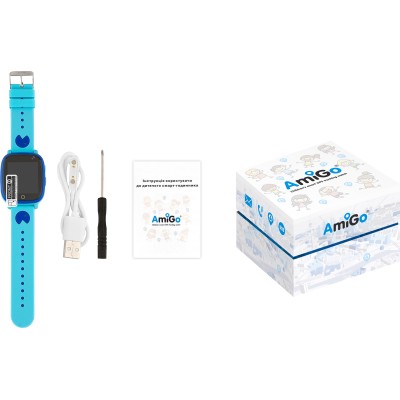 Дитячий смарт-годинник AmiGo GO001 iP67 Blue Дитячий смарт-годинник AmiGo GO001 iP67 Blue