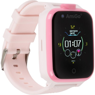 Дитячий смарт-годинник с видеозвонком AmiGo GO006 GPS 4G WIFI Pink Дитячий смарт-годинник с видеозвонком AmiGo GO006 GPS 4G WIFI Pink