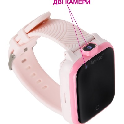 Дитячий смарт-годинник с видеозвонком AmiGo GO006 GPS 4G WIFI Pink Дитячий смарт-годинник с видеозвонком AmiGo GO006 GPS 4G WIFI Pink