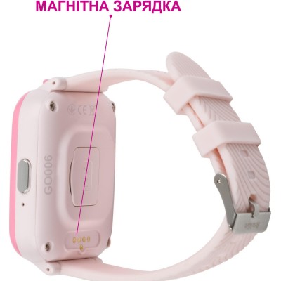 Дитячий смарт-годинник с видеозвонком AmiGo GO006 GPS 4G WIFI Pink Дитячий смарт-годинник с видеозвонком AmiGo GO006 GPS 4G WIFI Pink