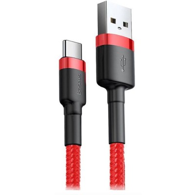 Кабель Baseus Cafule Type-C 2 A 2М (CATKLF-C09) Red Кабель Baseus Cafule Type-C 2 A 2М (CATKLF-C09) Red