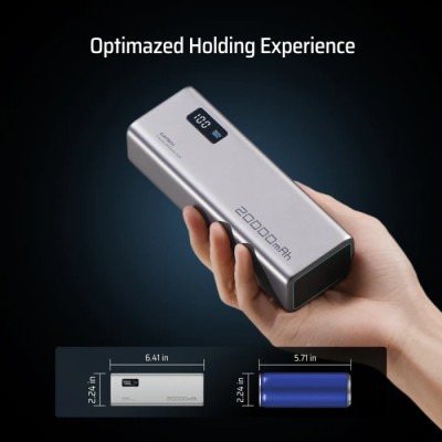 Power Bank CUKTECH PB200P 20000mAh 150W 2C1A сірий Power Bank CUKTECH PB200P 20000mAh 150W 2C1A сірий