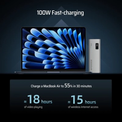 Power Bank CUKTECH PB200P 20000mAh 150W 2C1A сірий Power Bank CUKTECH PB200P 20000mAh 150W 2C1A сірий