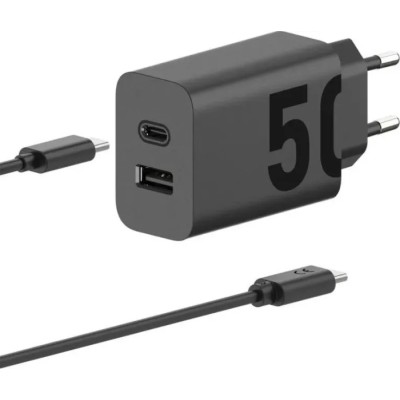 Зарядний пристрій MOTOROLA 50W U+C + кабель USB-C (SJMC502) Зарядний пристрій MOTOROLA 50W U+C + кабель USB-C (SJMC502)