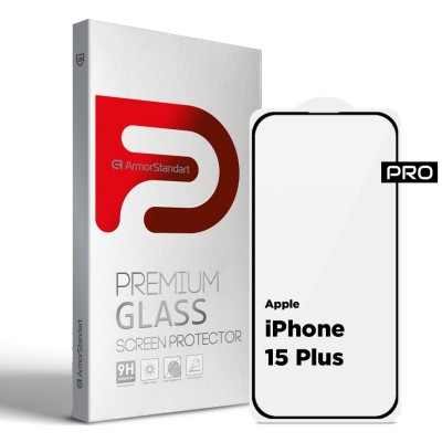 Захисне скло ArmorStandart Black(ARM71486) для Apple iPhone 15 Plus
