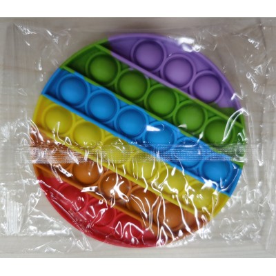 Іграшка антистрес Rodent Pioneer Pop It Rainbow color circle Plastic bag (SD-GT-C009)