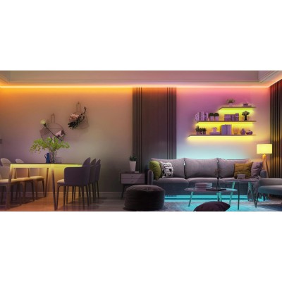 Стрічка світлодіодна розумна Govee H6110 RGB Smart Wi-Fi + Bluetooth LED Strip Lights 10м Білий