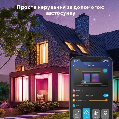 Стрічка світлодіодна розумна Govee H6110 RGB Smart Wi-Fi + Bluetooth LED Strip Lights 10м Білий