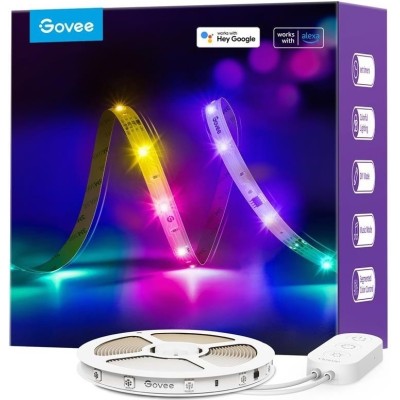 Стрічка світлодіодна розумна Govee H618A RGBIC Basic Wi-Fi + Bluetooth LED Strip Light 5м Білий