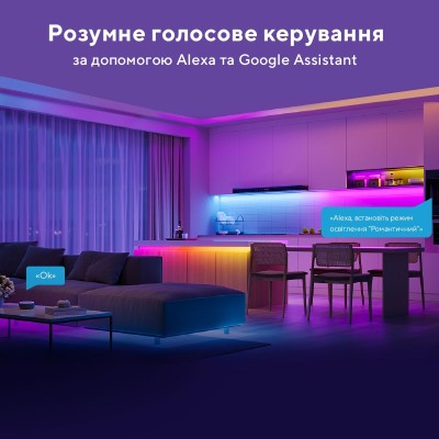 Стрічка світлодіодна розумна Govee H618A RGBIC Basic Wi-Fi + Bluetooth LED Strip Light 5м Білий