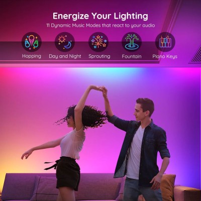 Стрічка світлодіодна розумна Govee H618A RGBIC Basic Wi-Fi + Bluetooth LED Strip Light 5м Білий