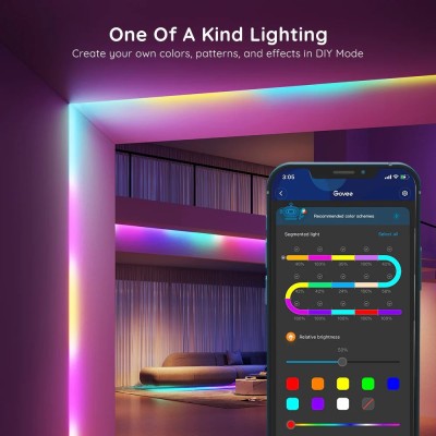 Стрічка світлодіодна розумна Govee H618A RGBIC Basic Wi-Fi + Bluetooth LED Strip Light 5м Білий