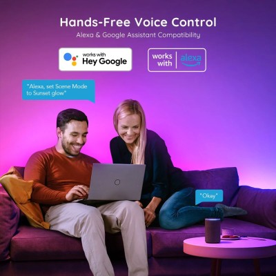 Стрічка світлодіодна розумна Govee H618A RGBIC Basic Wi-Fi + Bluetooth LED Strip Light 5м Білий