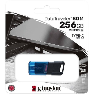 Флеш-пам'ять USB Kingston DT 80 M 256GB USB-C 3.2 Gen 1 (DT80M/256GB)