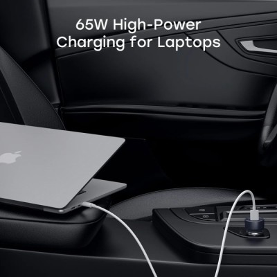 Автомобільний зарядний пристрій Aukey 65W 2C (CC-Y23) чорний