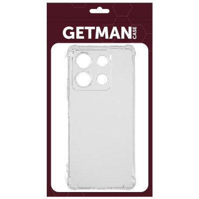 TPU чехол GETMAN Ease logo усиленные углы для Xiaomi Poco X6 / Note 13 Pro 5G Бесцветный (прозрачный)