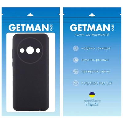 Чохол TPU GETMAN Liquid Silk Full Camera для Xiaomi Redmi A3 Чорний / Black Чохол TPU GETMAN Liquid Silk Full Camera для Xiaomi Redmi A3 Чорний / Black