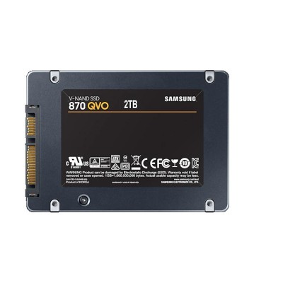 Твердотільний запам’ятовувальний пристрій накопичувач (SSD) SATA2.5" 2TB 6GB/S 870 QVO MZ-77Q2T0BW SAMSUNG Твердотільний запам’ятовувальний пристрій накопичувач (SSD) SATA2.5" 2TB 6GB/S 870 QVO MZ-77Q2T0BW SAMSUNG