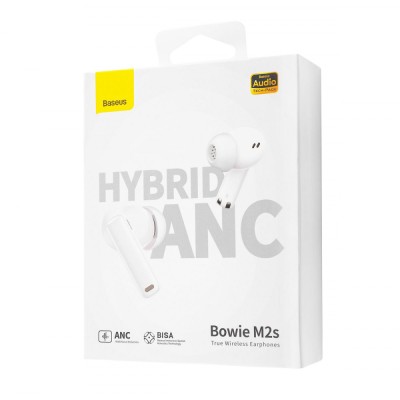 Бездротові Наушники Baseus Bowie M2s TWS White Бездротові Наушники Baseus Bowie M2s TWS White