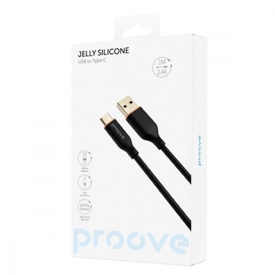 Кабель Proove Jelly Silicone Type-C 2.4A (1m) (CCJS20001201) Black Кабель Proove Jelly Silicone Type-C 2.4A (1m) (CCJS20001201) Black