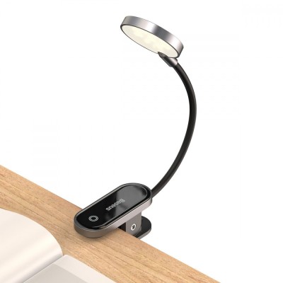 LED Лампа для Дому Baseus Comfort Reading Mini Clip (Dark Gray)(DGRAD-0G)