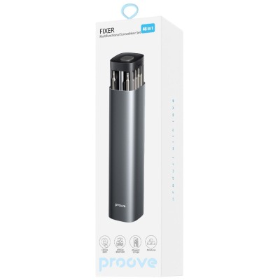 Багатофункціональний набір викруток Proove Fixer 46in1 (MTSF46000003) Gray