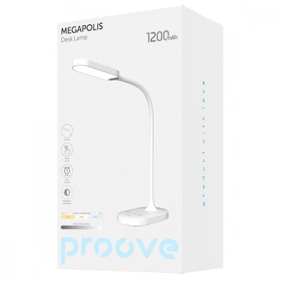 Настільна лампа Proove Megapolis 1200 mAh white