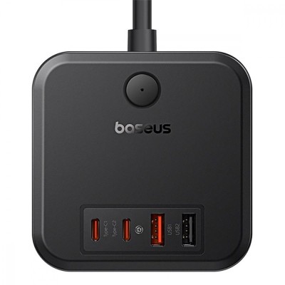 Зарядний Пристрій Baseus PowerCombo Cube Power Strip 30W (3xAC+2xUSB+2xType-C) 1.5m (E00066400117-00) Black