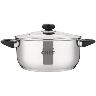 Каструля BRAVO CHEF L"Appetit 22 см (3.8 л) з бакелітовими ручками (BC-2003-22) Каструля BRAVO CHEF L"Appetit 22 см (3.8 л) з бакелітовими ручками (BC-2003-22)
