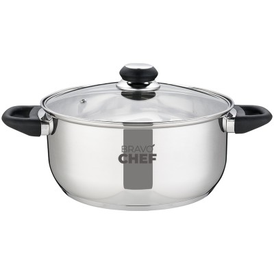 Каструля BRAVO CHEF L"Appetit 22 см (3.8 л) з бакелітовими ручками (BC-2003-22) Каструля BRAVO CHEF L"Appetit 22 см (3.8 л) з бакелітовими ручками (BC-2003-22)
