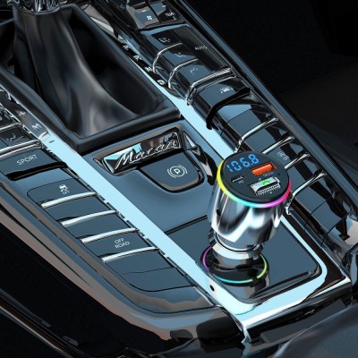 АЗП Proove FM Launcher Power Drive 30W (PD+QC3.0) Type-C+USB+AUX silver