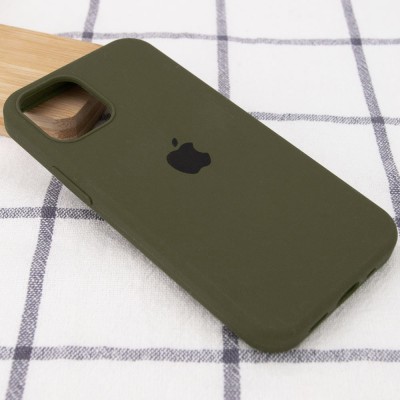 Чехол Silicone Case Full Protective (AA) для Apple iPhone 13 mini (5.4") Зеленый / Dark Olive
