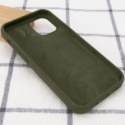 Чехол Silicone Case Full Protective (AA) для Apple iPhone 13 mini (5.4") Зеленый / Dark Olive