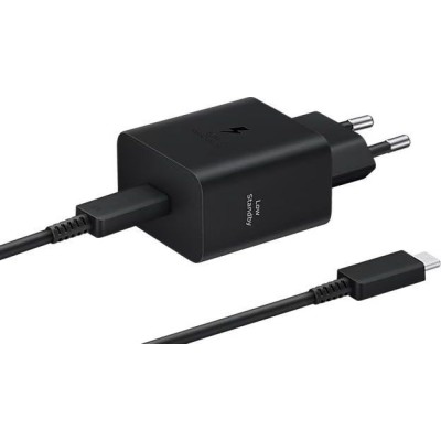 Зарядний Пристрій Samsung 45W Compact Power Adapter (w C to C Cable) EP-T4511XBEGEU / Чорна Зарядний Пристрій Samsung 45W Compact Power Adapter (w C to C Cable) EP-T4511XBEGEU / Чорна