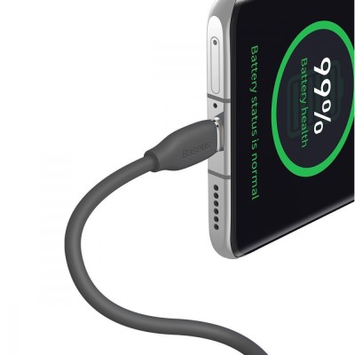 Кабель Baseus Jelly Liquid Silica Gel Fast Charging Data USB кабель Type-C to Type-C 100W 2m (CAGD030101) Black