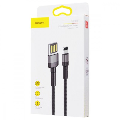 Кабель Baseus Cafule Lightning 1.5A 2м (CALKLF-HG1) GreyBlack