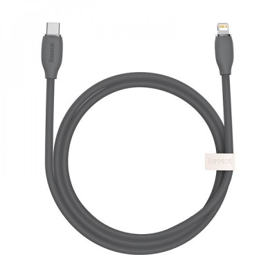 Кабель Baseus Jelly Liquid Silica Gel Fast Charging Data USB кабель Type-C to Lightning 20W 1.2m (CAGD020001) Black Кабель Baseus Jelly Liquid Silica Gel Fast Charging Data USB кабель Type-C to Lightning 20W 1.2m (CAGD020001) Black
