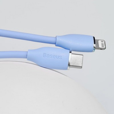 Кабель Baseus Jelly Liquid Silica Gel Fast Charging Data USB кабель Type-C to Lightning 20W 1.2m (CAGD020001) Black Кабель Baseus Jelly Liquid Silica Gel Fast Charging Data USB кабель Type-C to Lightning 20W 1.2m (CAGD020001) Black