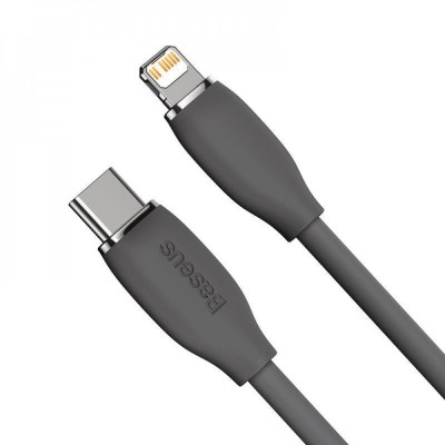 Кабель Baseus Jelly Liquid Silica Gel Fast Charging Data USB кабель Type-C to Lightning 20W 1.2m (CAGD020001) Black Кабель Baseus Jelly Liquid Silica Gel Fast Charging Data USB кабель Type-C to Lightning 20W 1.2m (CAGD020001) Black