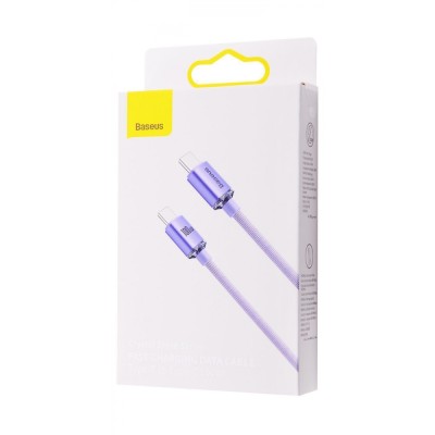 Кабель Baseus Crystal Shine Series Type-C to Type-C 100W (2m) (CAJY000705) purple