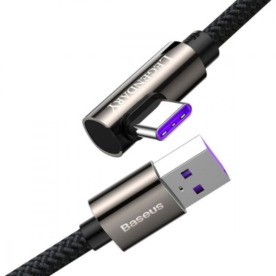 Кабель Baseus Legend Series Elbow Fast Charging Type-C 66W (1m) (CACS000403) blue