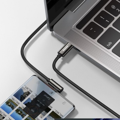 Кабель Baseus Legend Series Elbow Fast Charging Type-C to Type-C 100W (1m) (CATCS-01) black
