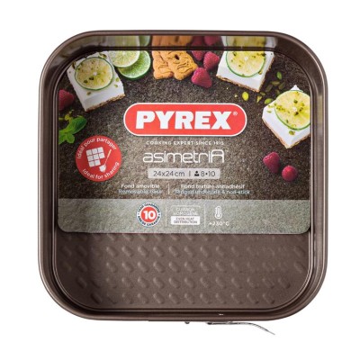 Форма PYREX Asimetria 24x24 cm квадратна роз'ємна (AS24BS0/7144) Форма PYREX Asimetria 24x24 cm квадратна роз'ємна (AS24BS0/7144)