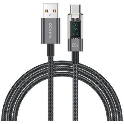 Кабель MAXCO USB to Type-C 6A 2m (MS03C) чорн. Кабель MAXCO USB to Type-C 6A 2m (MS03C) чорн.