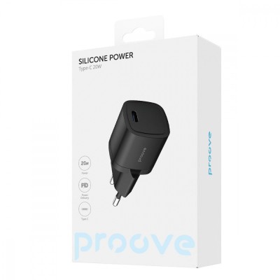 Зарядний Пристрій Proove Silicone Power 20W (Type-C) (WCSP20010001) Black