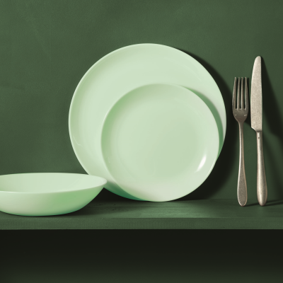 Тарілка LUMINARC DIWALI PARADISE GREEN /19 см/десерт. (V5841) Тарілка LUMINARC DIWALI PARADISE GREEN /19 см/десерт. (V5841)