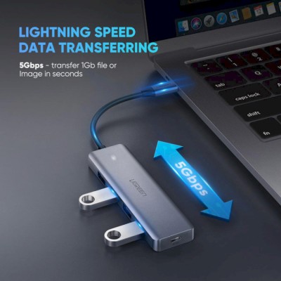 USB-хаб UGREEN CM219 4-in-1 USB Type-C To 4xUSB 3.0 HUB Space Gray (70336) USB-хаб UGREEN CM219 4-in-1 USB Type-C To 4xUSB 3.0 HUB Space Gray (70336)