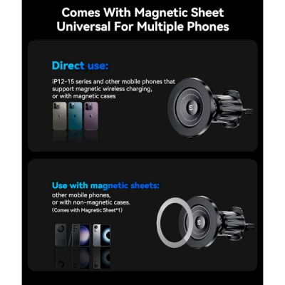Автомобільний тримач ESSAGER Berlin magnetic car mount outlet model (EZJCFK-BL01-Z) Автомобільний тримач ESSAGER Berlin magnetic car mount outlet model (EZJCFK-BL01-Z)