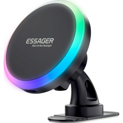 Автомобільний тримач ESSAGER Neon magnetic wireless charger car bracket beak hook + paste (EZJCX-NH01-Z) Автомобільний тримач ESSAGER Neon magnetic wireless charger car bracket beak hook + paste (EZJCX-NH01-Z)